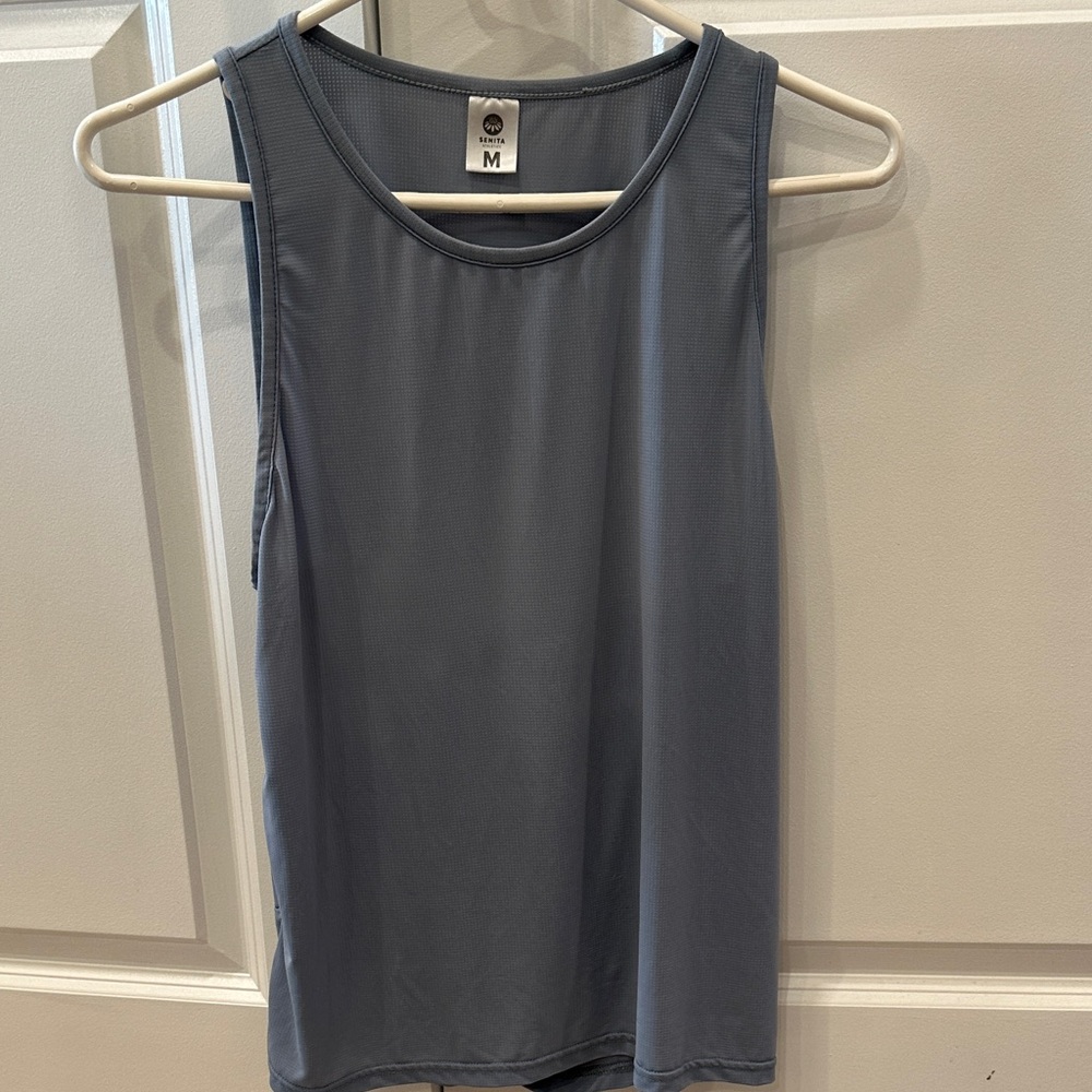 Senita Knotty Tank- Steel Blue